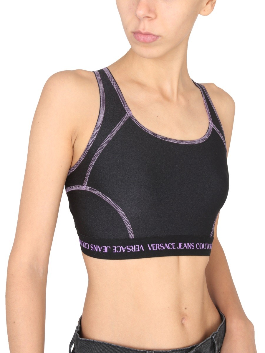 Versace Jeans Couture - CROP TOP WITH LOGO BAND - Image 4