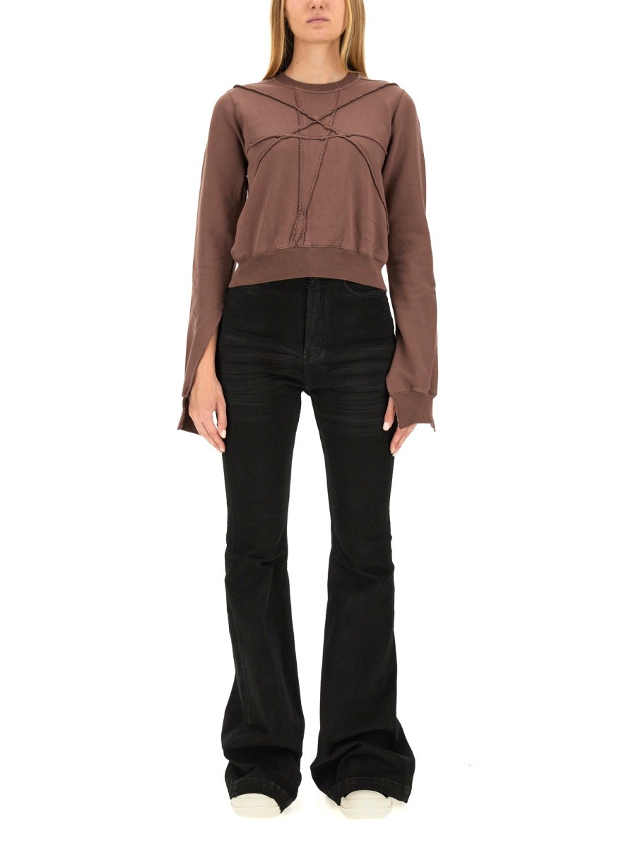 RICK OWENS DRKSHDW CROPPED SWEATSHIRT