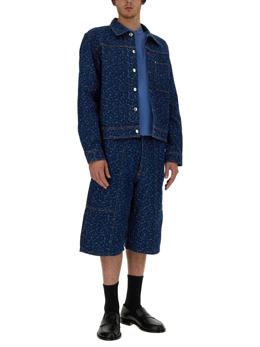 Maison Kitsune - DENIM BERMUDA SHORTS - Image 2