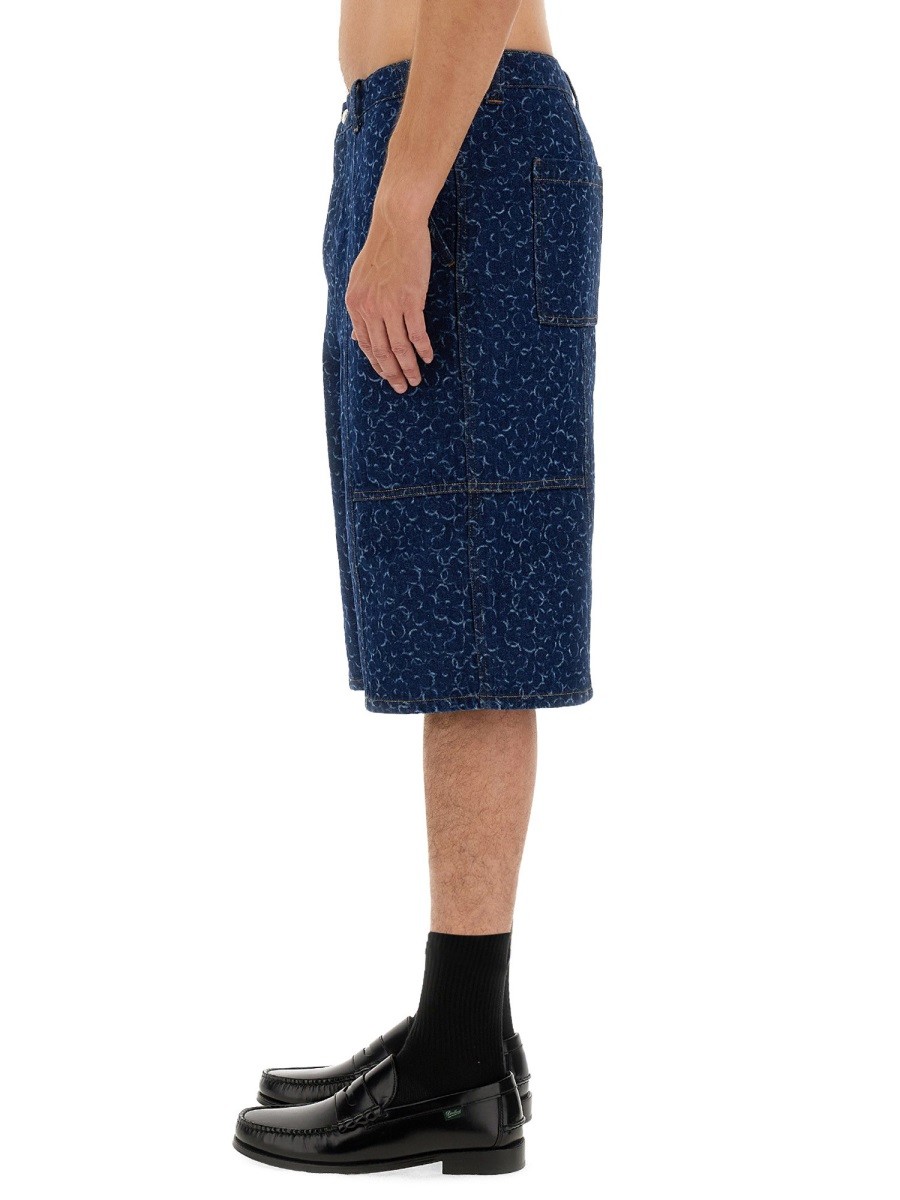 Maison Kitsune - DENIM BERMUDA SHORTS - Image 4