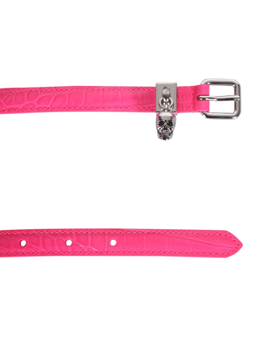 Alexander Mcqueen - DOUBLE BELT WITH SKULL AND PAVÈ - Image 2