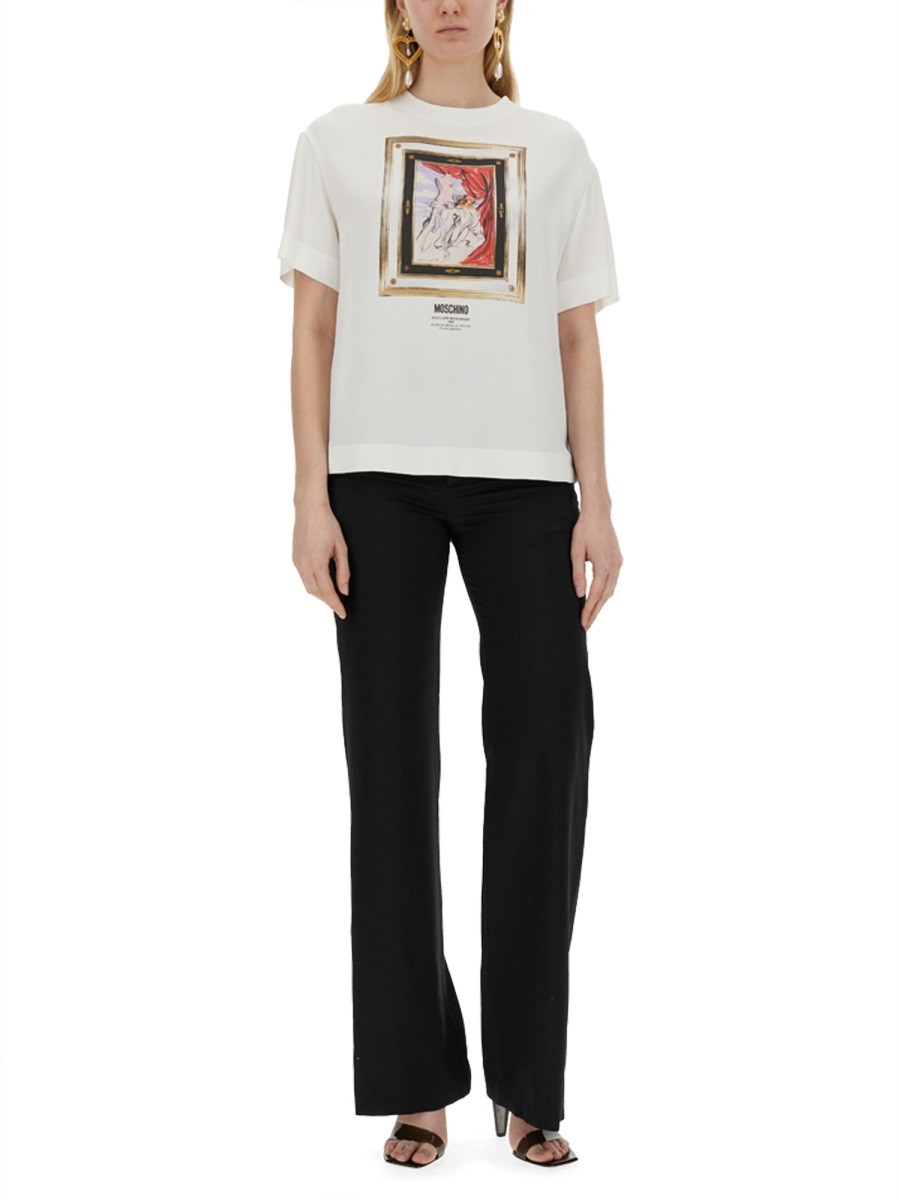 Moschino - ENVER SATIN BLOUSE STILL LIFE WITH HEART - Image 2