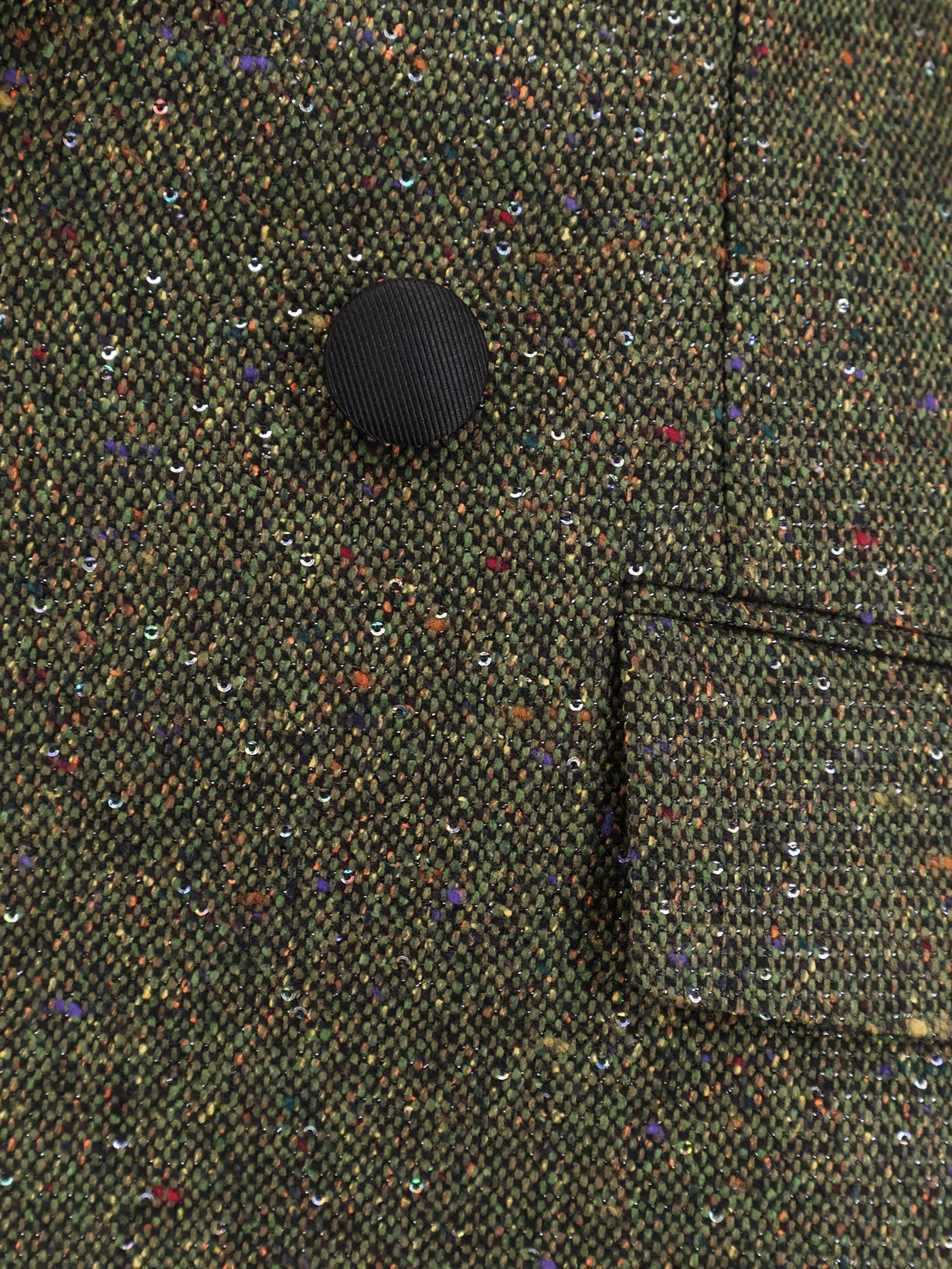 Fitted silk and virgin wool blend tweed blazer - Image 3