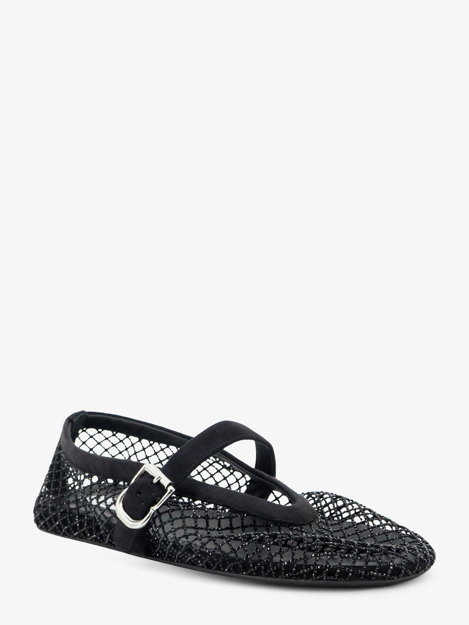 Flat mesh ballet flats with rhinestone detail - Image 2