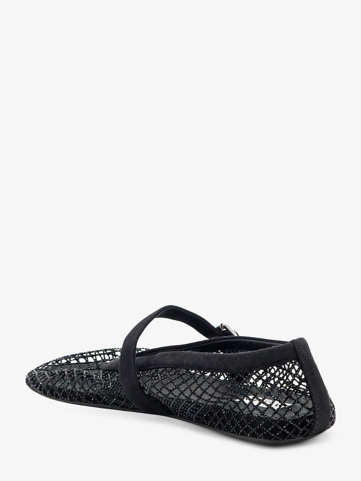 Flat mesh ballet flats with rhinestone detail - Image 3