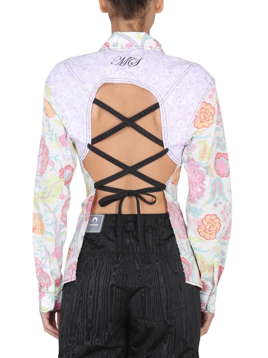 MARINE SERRE - FLORAL PRINT SHIRT - Image 3