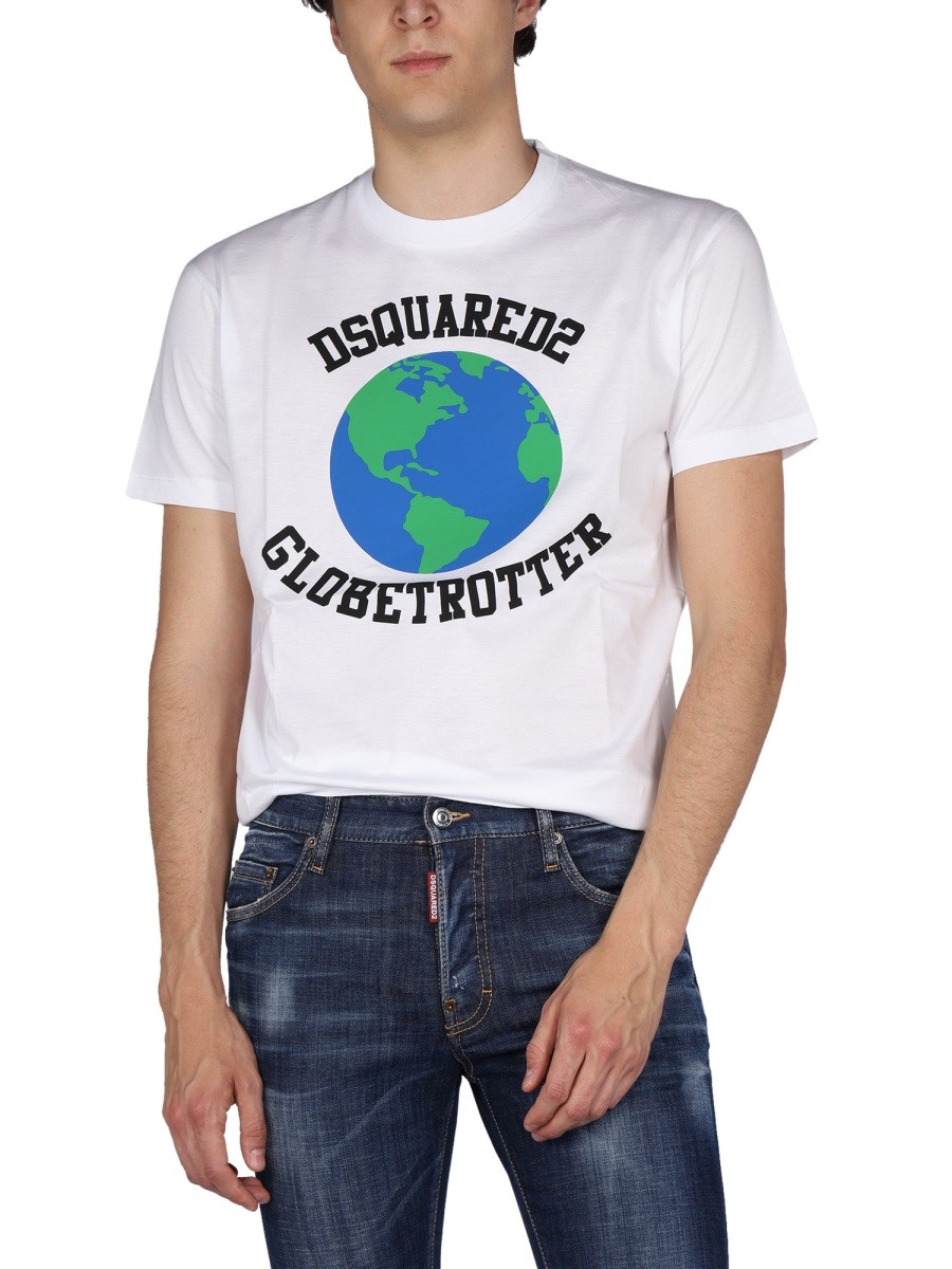 Dsquared - "GLOBETROTTER" T-SHIRT WITH PRINT - Image 4
