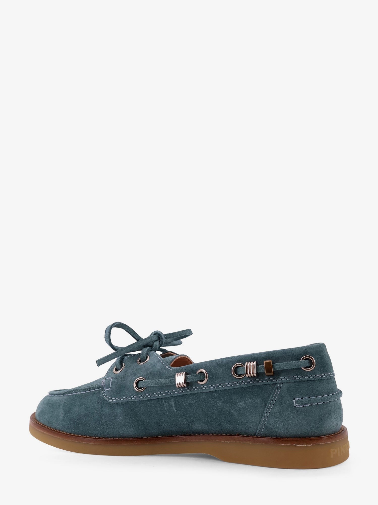 Grace suede loafers with metal lettering logo - Image 3