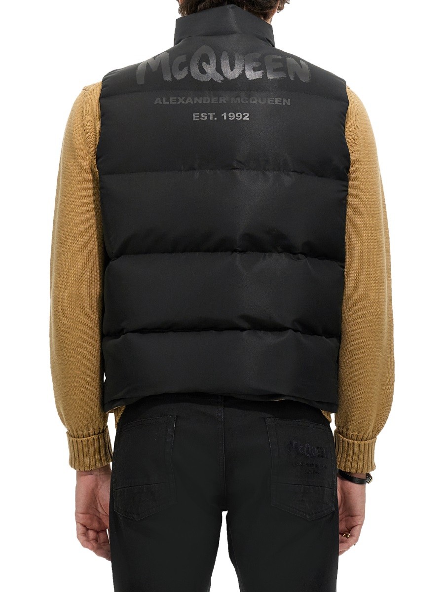 Alexander Mcqueen - GRAFFITI LOGO PRINT DOWN VEST - Image 3