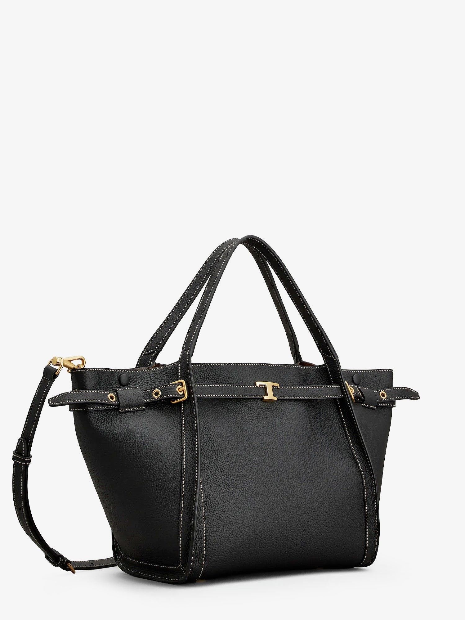 Hammered laeather tote bag - Image 3