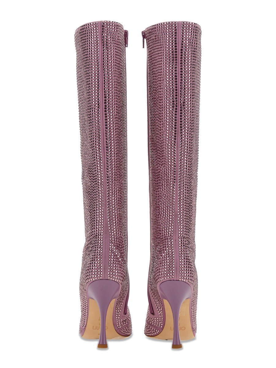 LEONIE HANNE X LIU JO - HIGH BOOT WITH RHINESTONES - Image 3