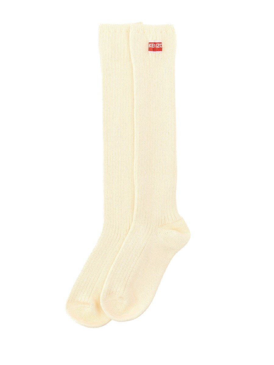 Kenzo - HIGH SOCKS WITH LOGO PATCH - Image 2