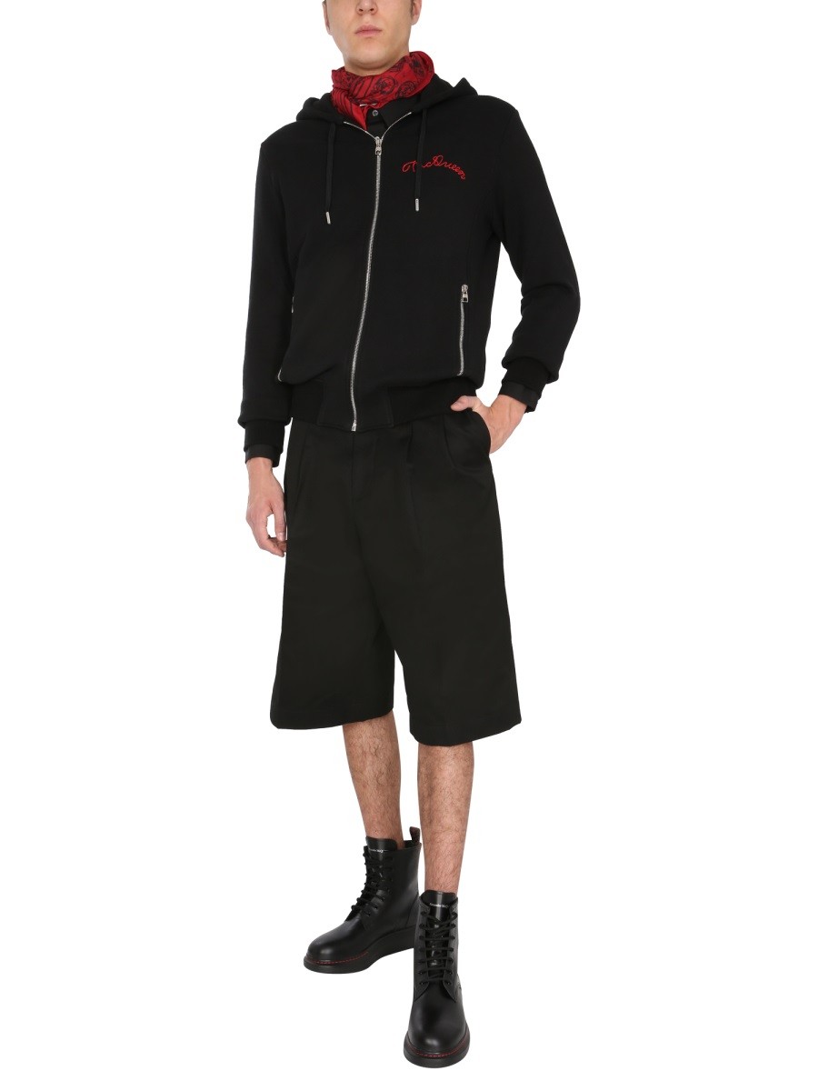 Alexander Mcqueen HOODED SWEATSHIRT WITH ZIP - Image 2