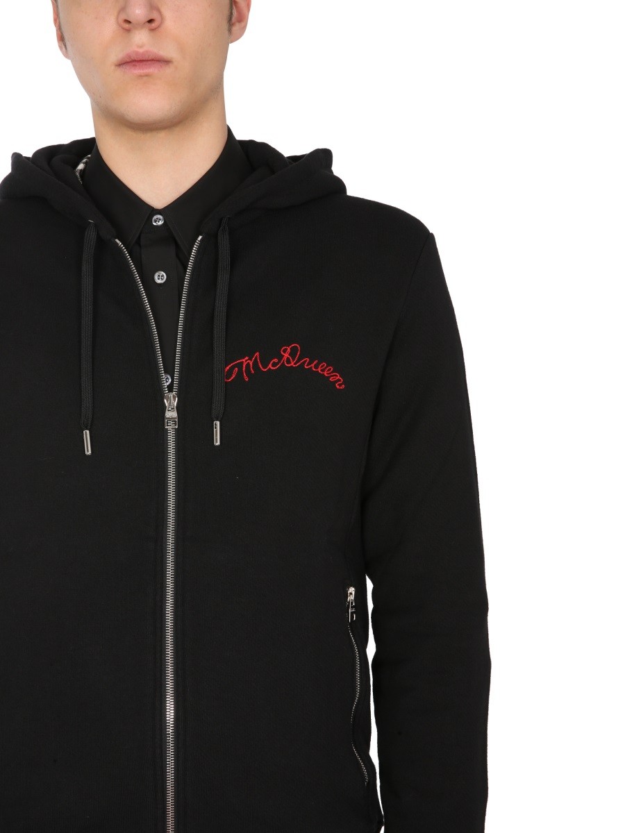 Alexander Mcqueen HOODED SWEATSHIRT WITH ZIP - Image 4