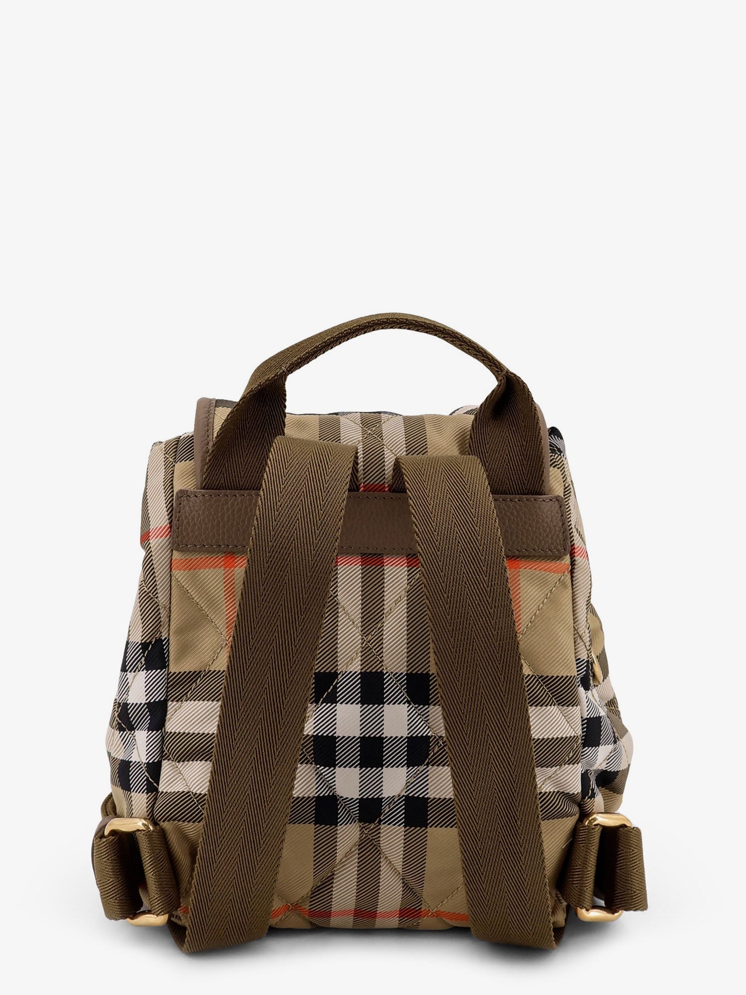 Horseshoe nylon backpack with check pattern - Image 2