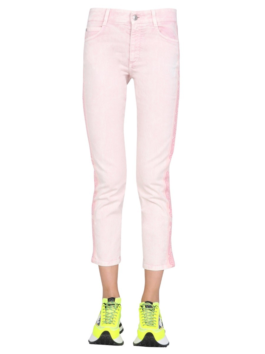 stella mccartney JEANS WITH LOGO BANDS