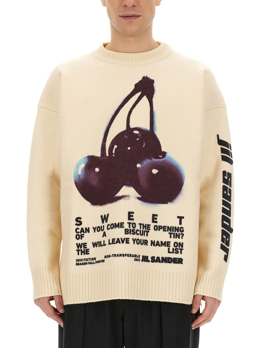 JIL SANDER JERSEY WITH EMBROIDERY