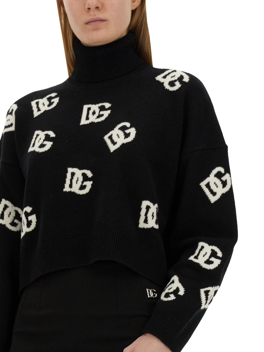 Dolce & Gabbana - JERSEY WITH LOGO INLAY - Image 4