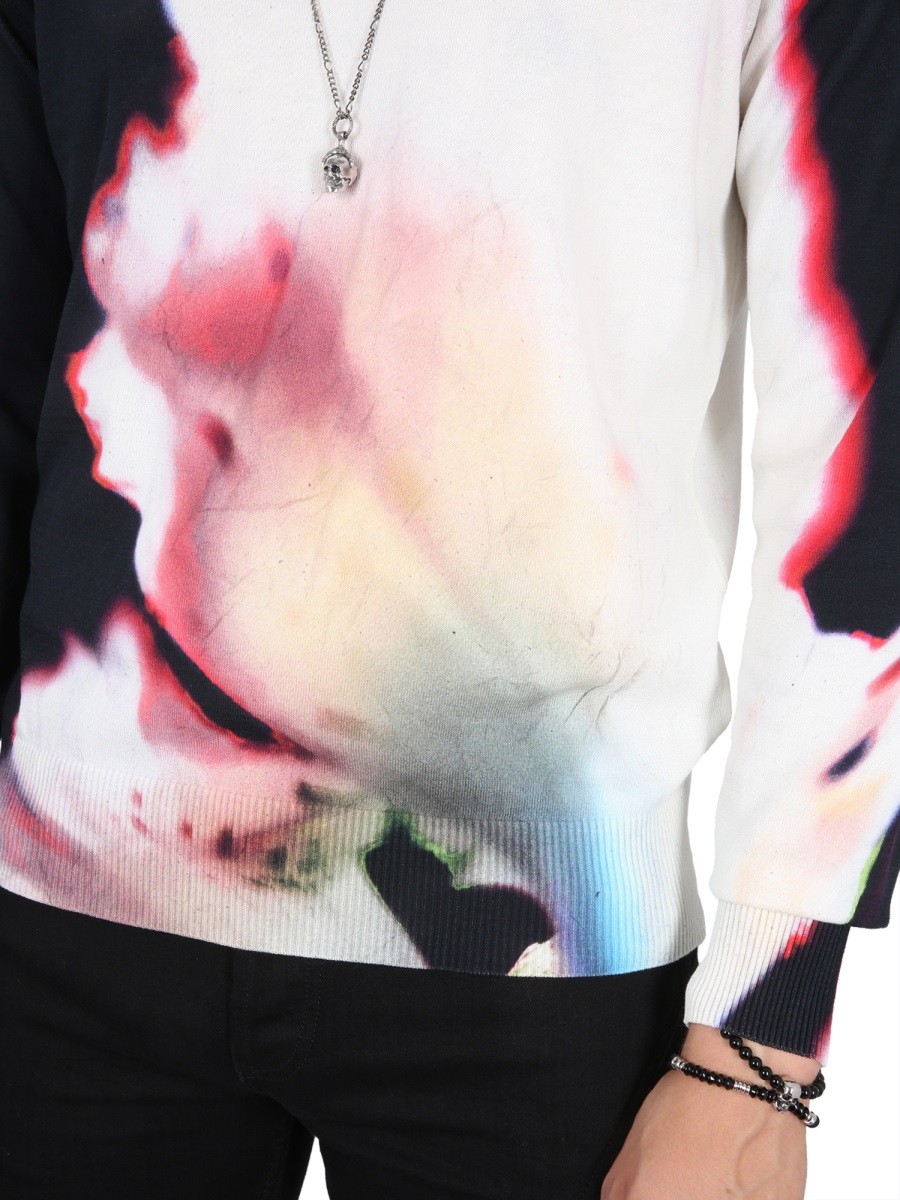 Alexander Mcqueen - JERSEY WITH SOLARISED FLOWER PRINT - Image 4