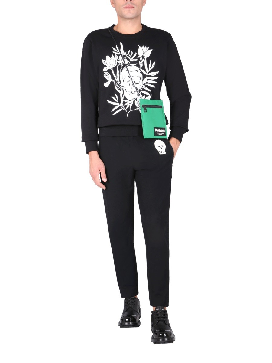 Alexander Mcqueen JOGGING PANTS WITH EMBROIDERED SKULL - Image 2