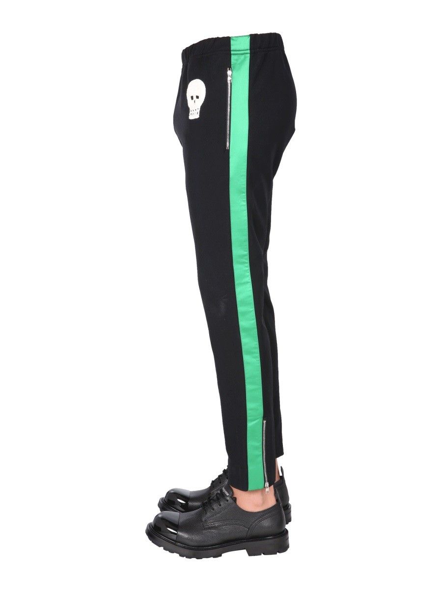 Alexander Mcqueen JOGGING PANTS WITH EMBROIDERED SKULL - Image 3