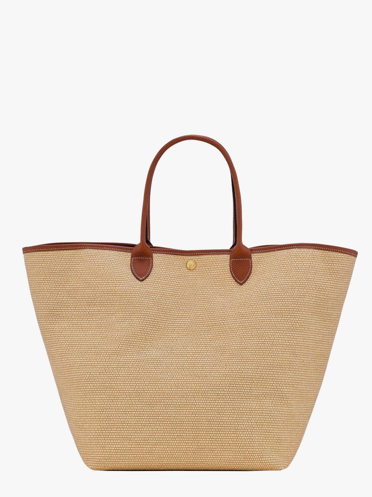 Le Panier Pliage L raffia and leather shoulder bag - Image 2