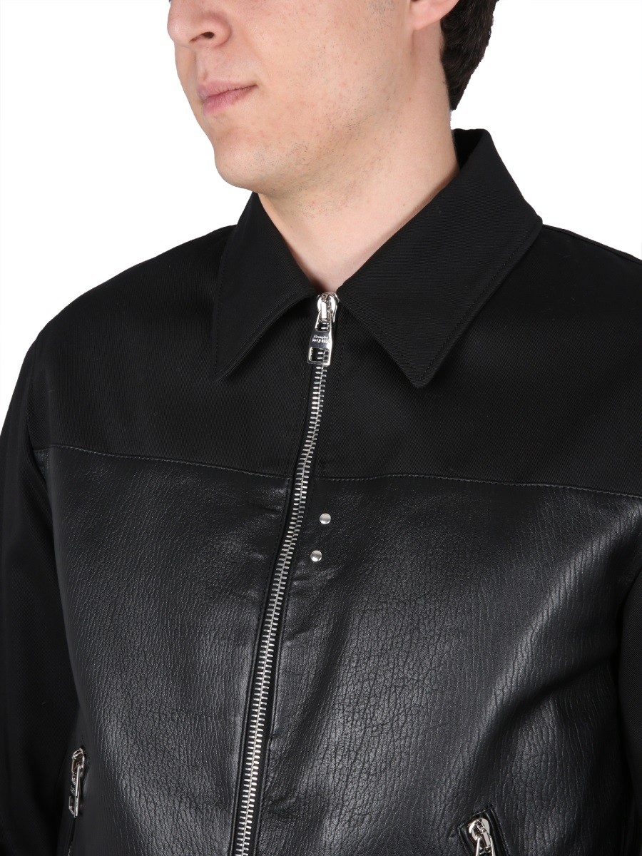 Alexander Mcqueen - LEATHER BOMBER JACKET - Image 4