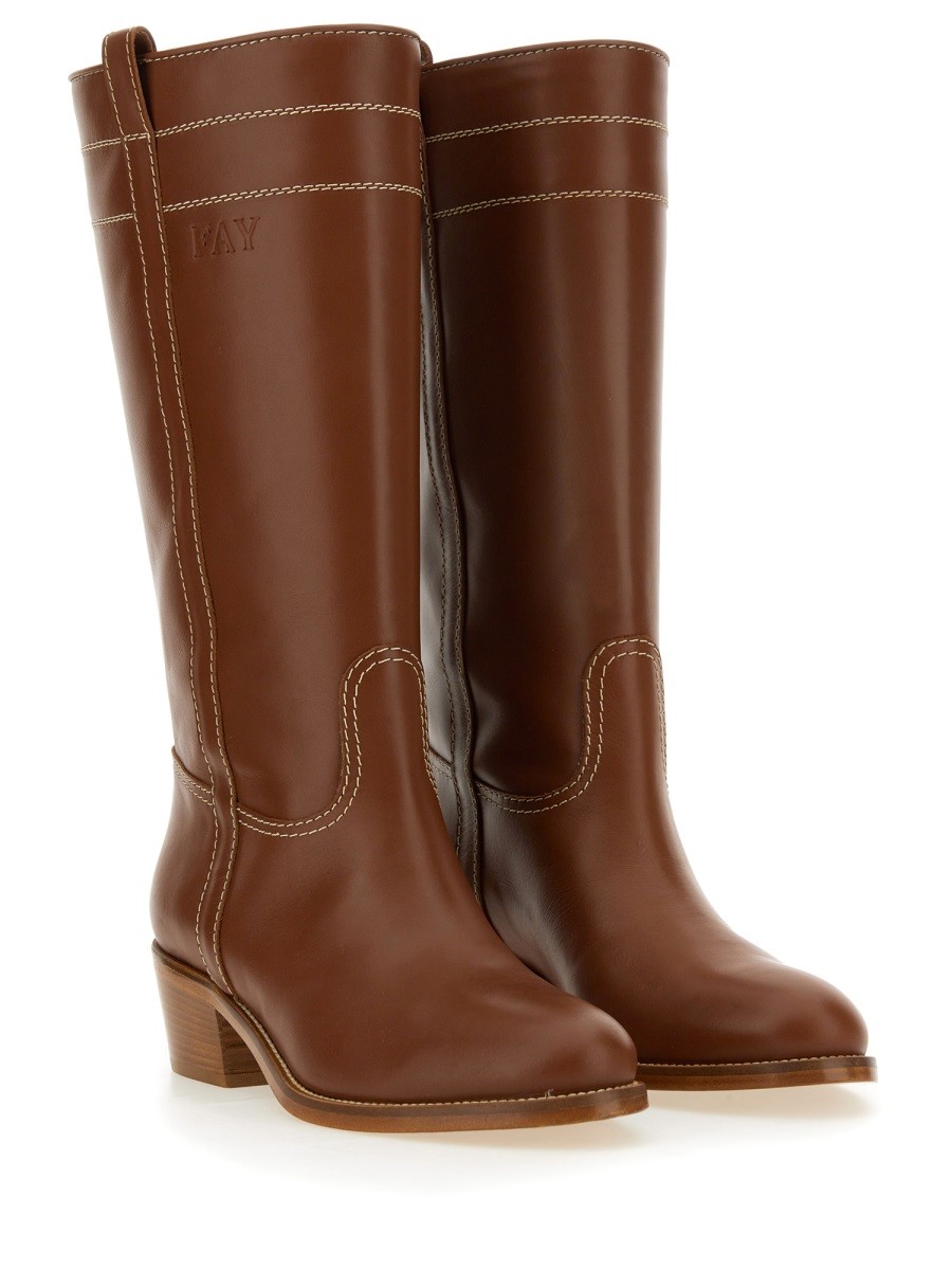 FAY - LEATHER BOOT - Image 2