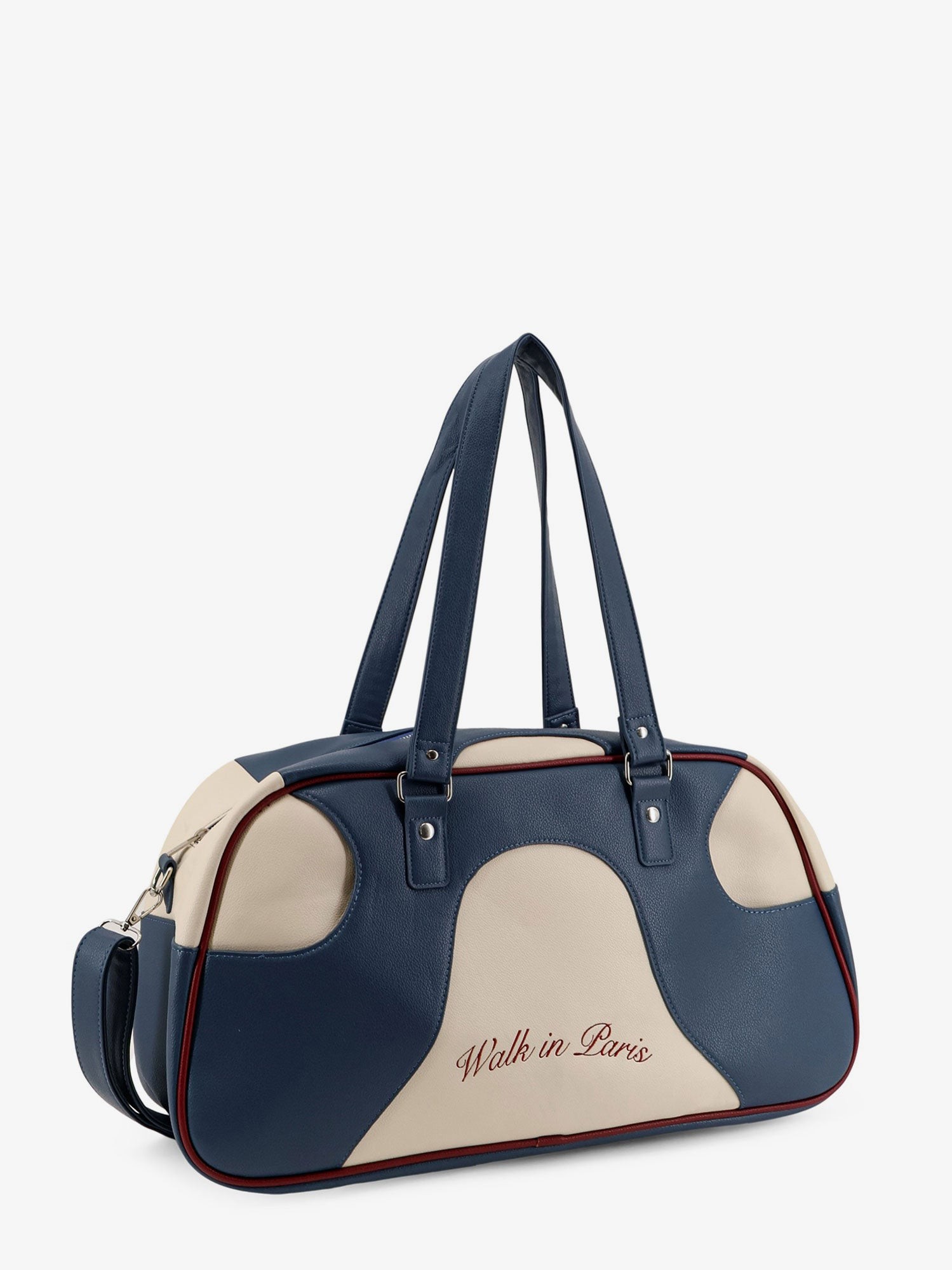 Leather crossbody bag with embroidered logo on the front - Image 3