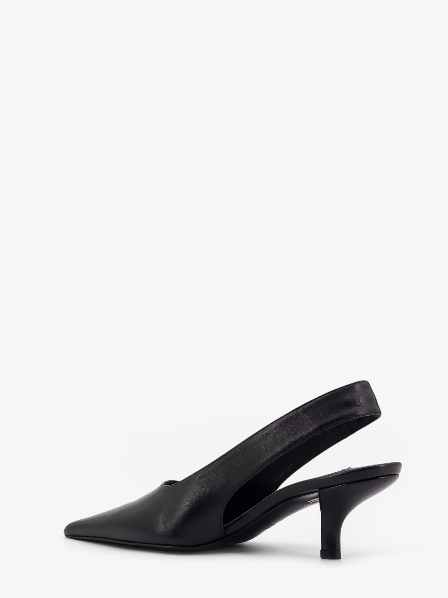 Leather décolleté slingbacks - Image 4