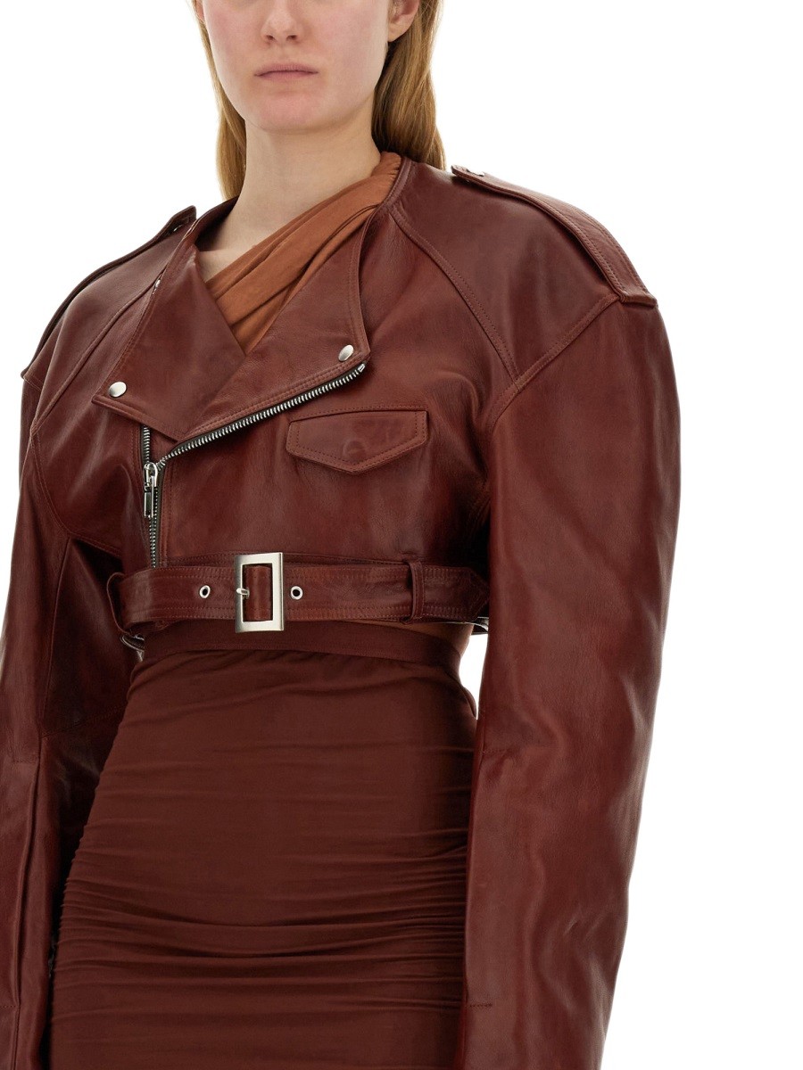 RICK OWENS - LEATHER JACKET - Image 4