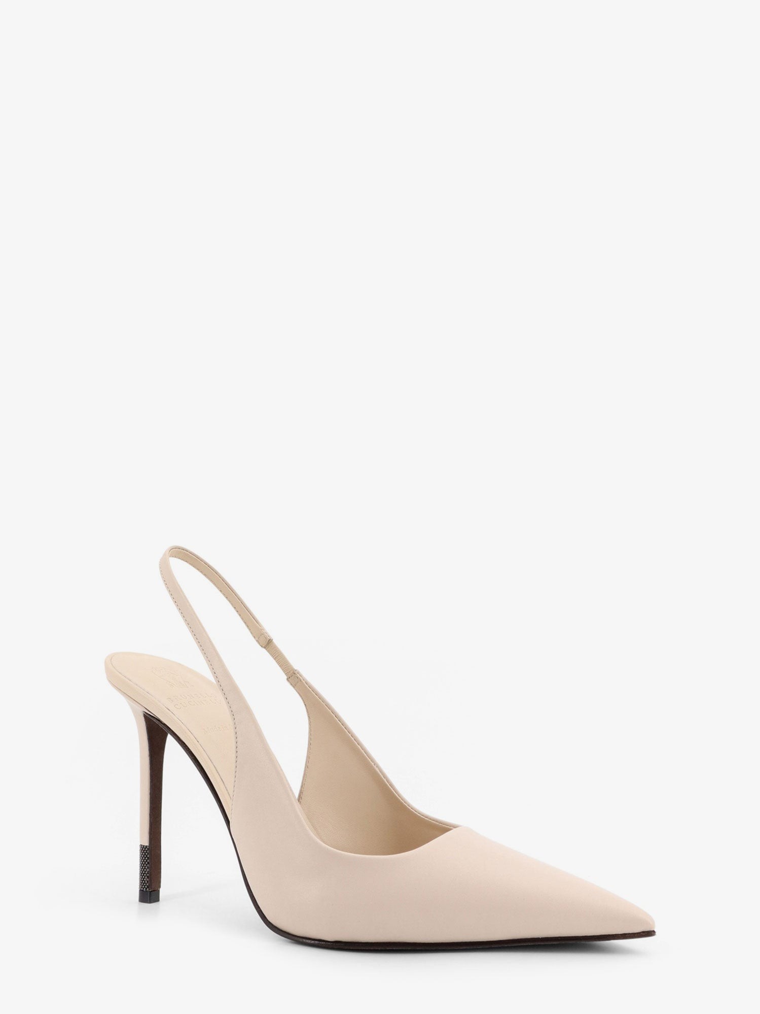 Leather pumps with Monili detail on the heel - Image 2