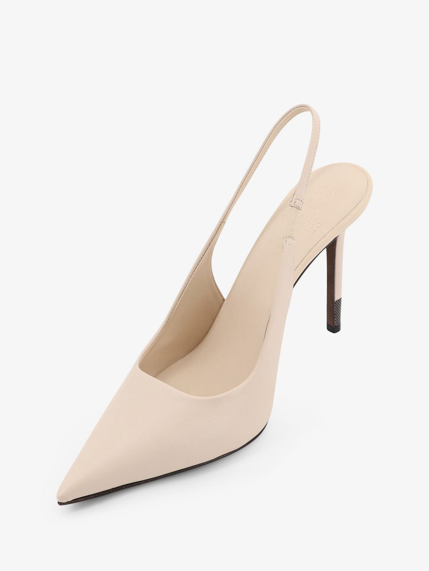 Leather pumps with Monili detail on the heel - Image 4