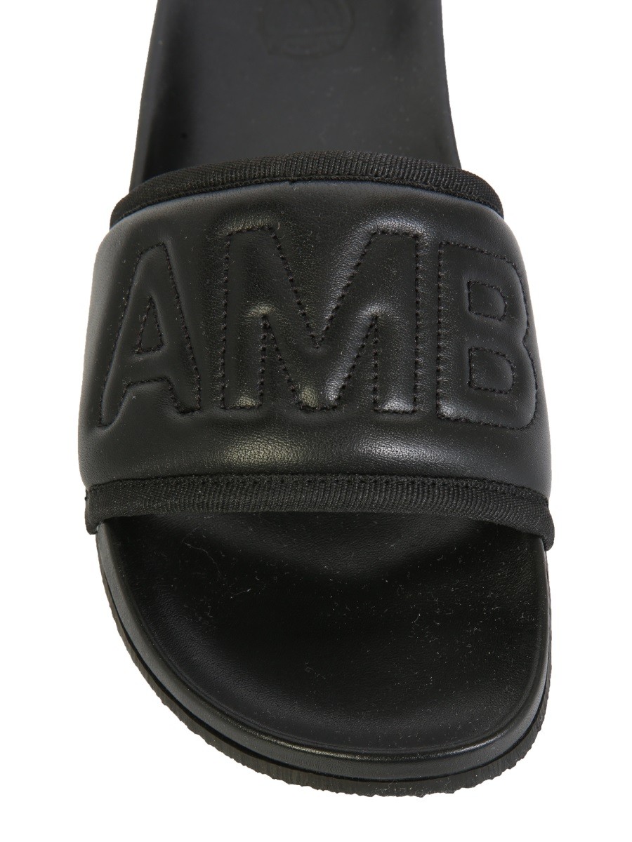 AMBUSH - LEATHER SLIDE SANDALS - Image 4
