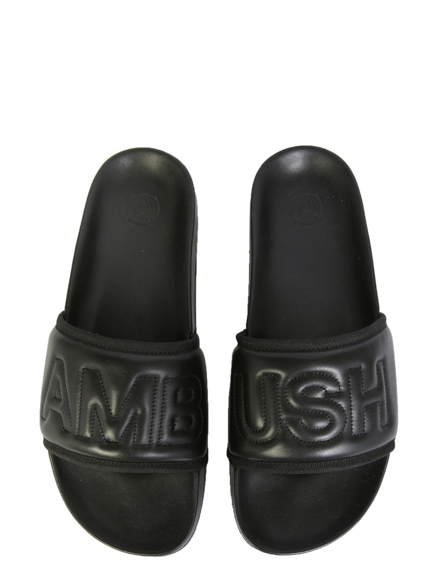 AMBUSH - LEATHER SLIDE SANDALS - Image 2