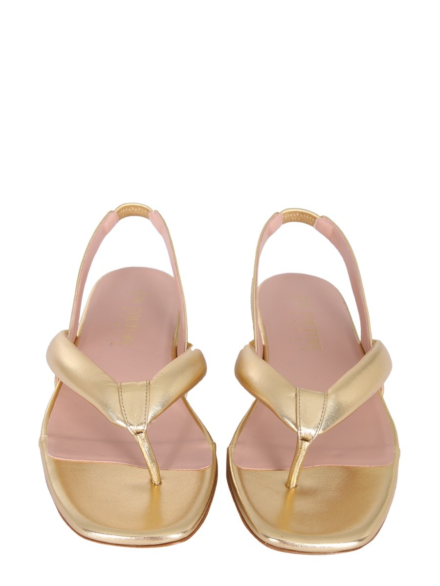 GIA BORGHINI LEATHER SLINGBACK SANDALS - Image 2
