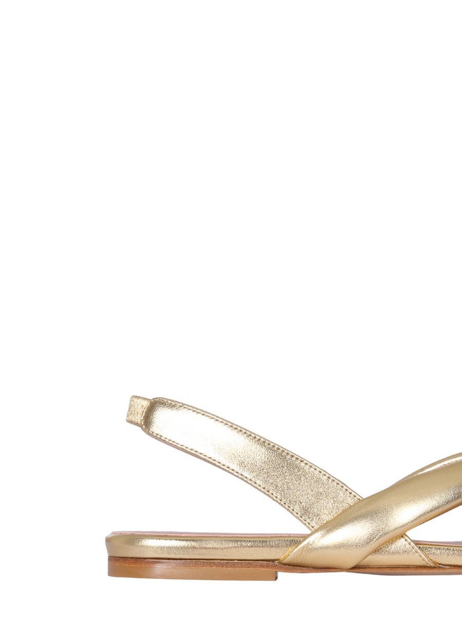 GIA BORGHINI LEATHER SLINGBACK SANDALS - Image 4