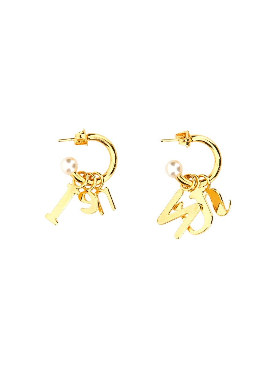 SUNNEI - LETTERING LOGO DANGLE EARRINGS - Image 3