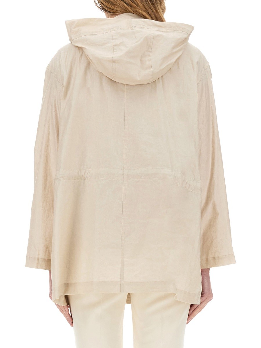 FAY - LINEN AND COTTON CANVAS PARKA - Image 3