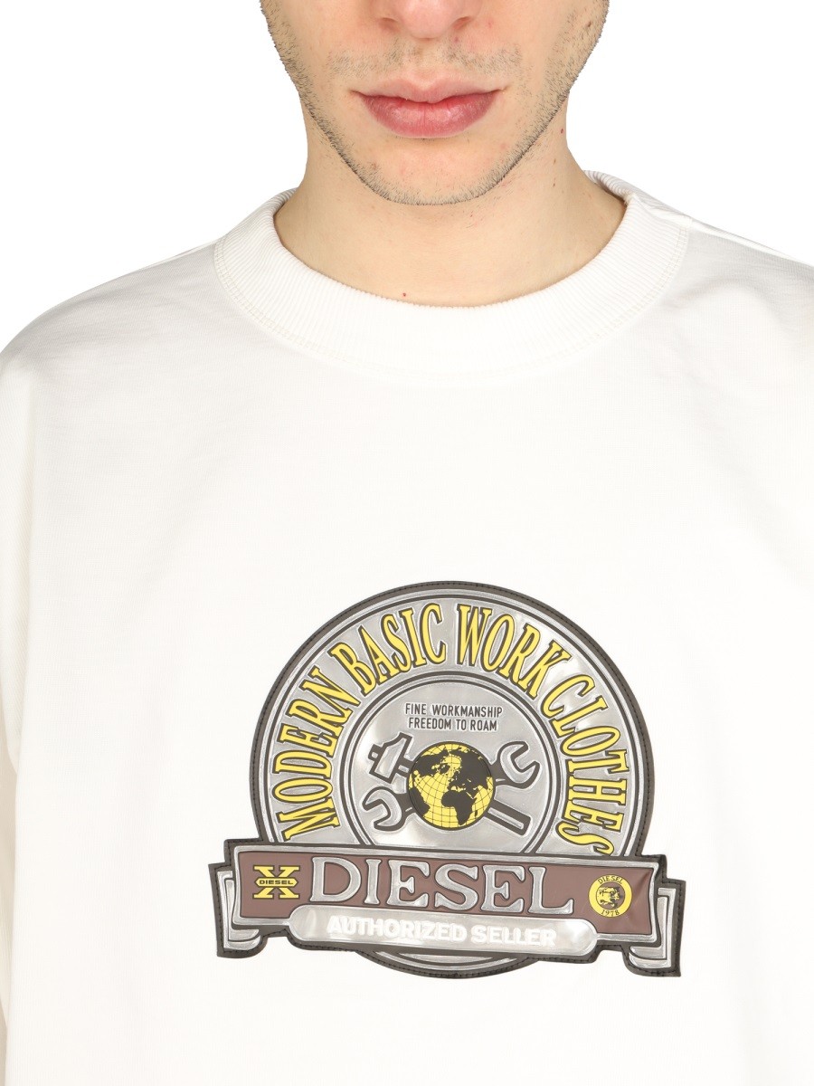 Diesel - LOGO PATCH SWEATSHIRT - Image 3