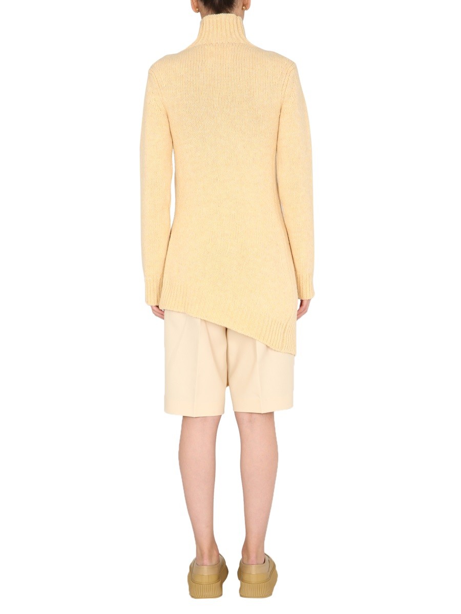 JIL SANDER LONG ASYMMETRIC SWEATER - Image 4