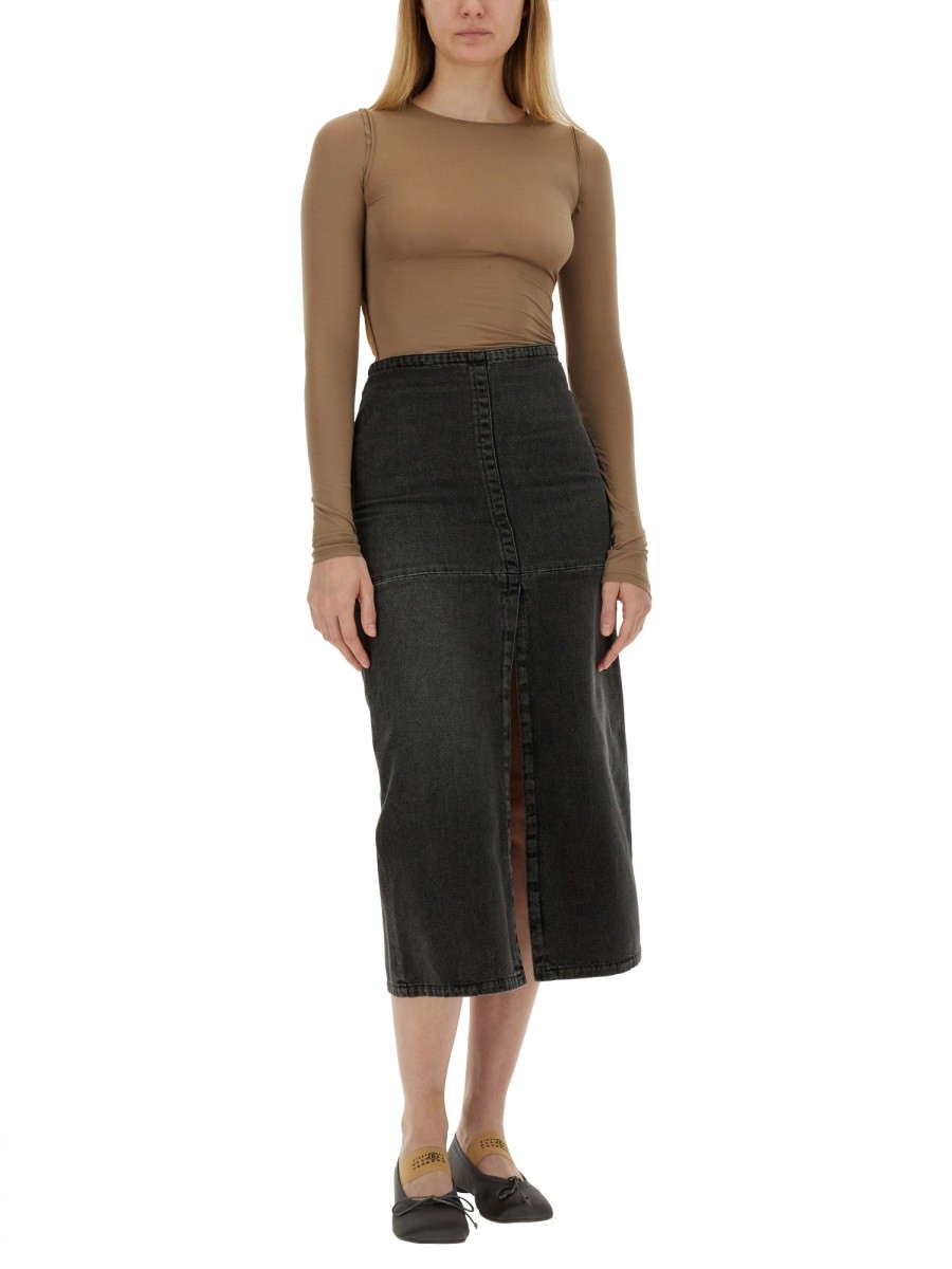 MM6 MAISON MARGIELA - LONG DENIM SKIRT - Image 2