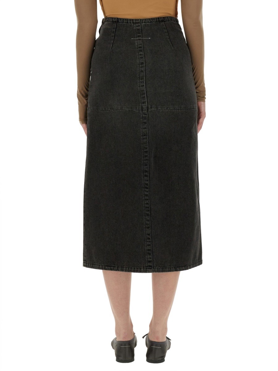 MM6 MAISON MARGIELA - LONG DENIM SKIRT - Image 3