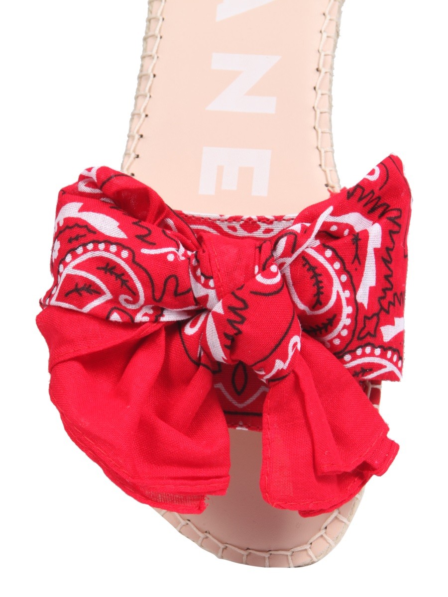 MANEBI - LOW SANDALS WITH BANDANA BOW - Image 3