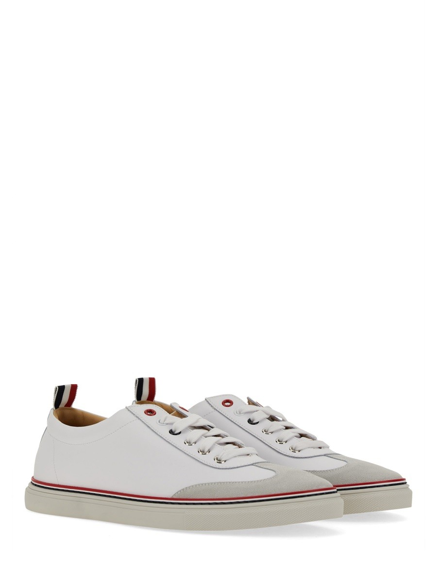 THOM BROWNE - LOW-TOP LEATHER SNEAKER - Image 2