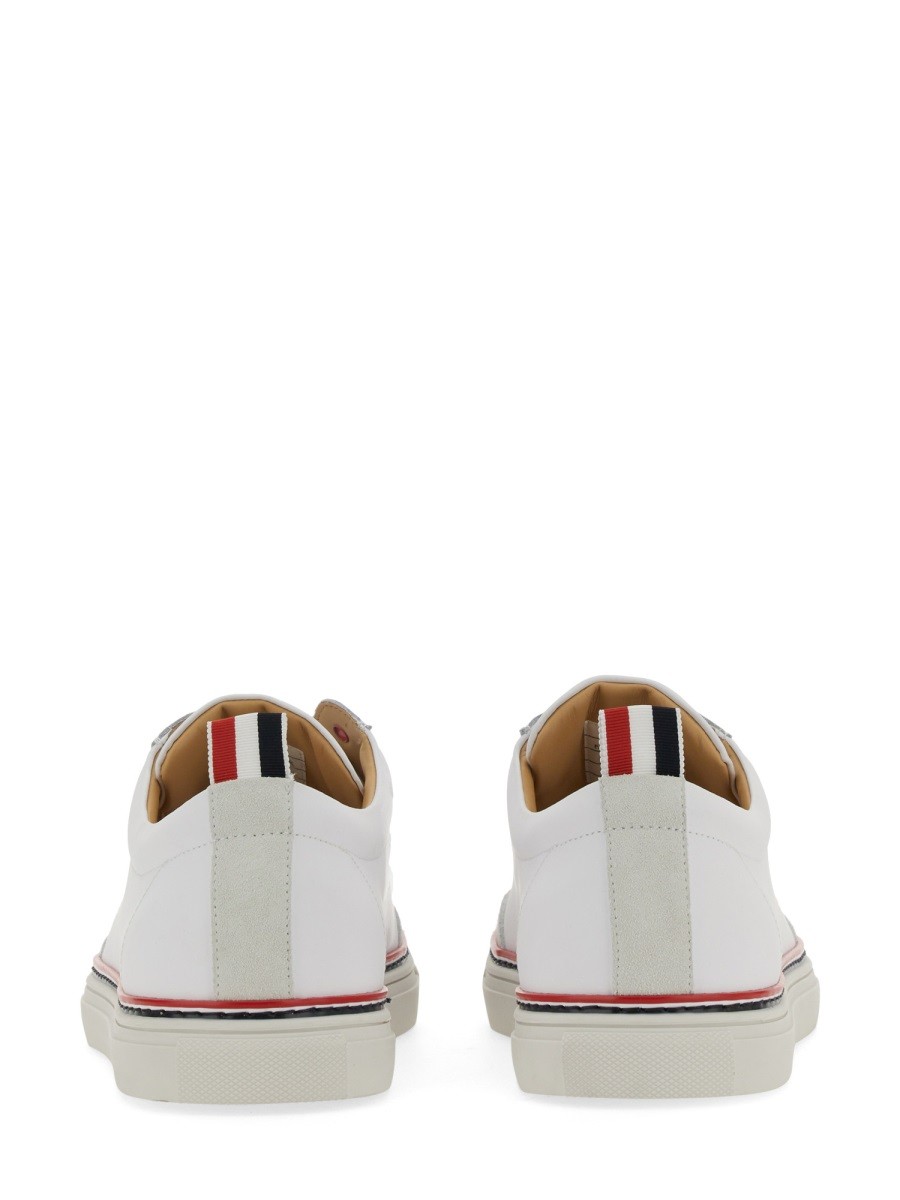 THOM BROWNE - LOW-TOP LEATHER SNEAKER - Image 3