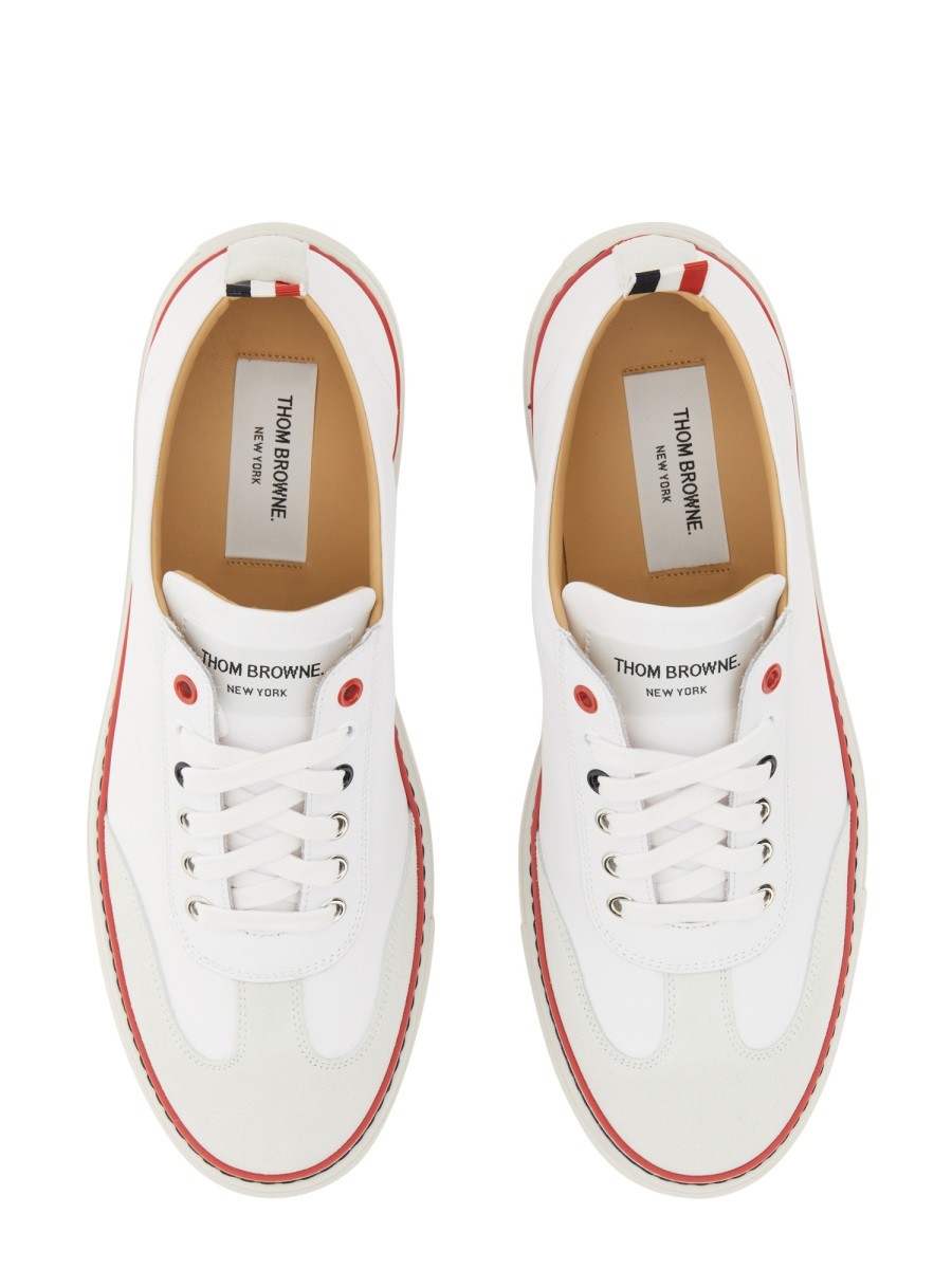 THOM BROWNE - LOW-TOP LEATHER SNEAKER - Image 6