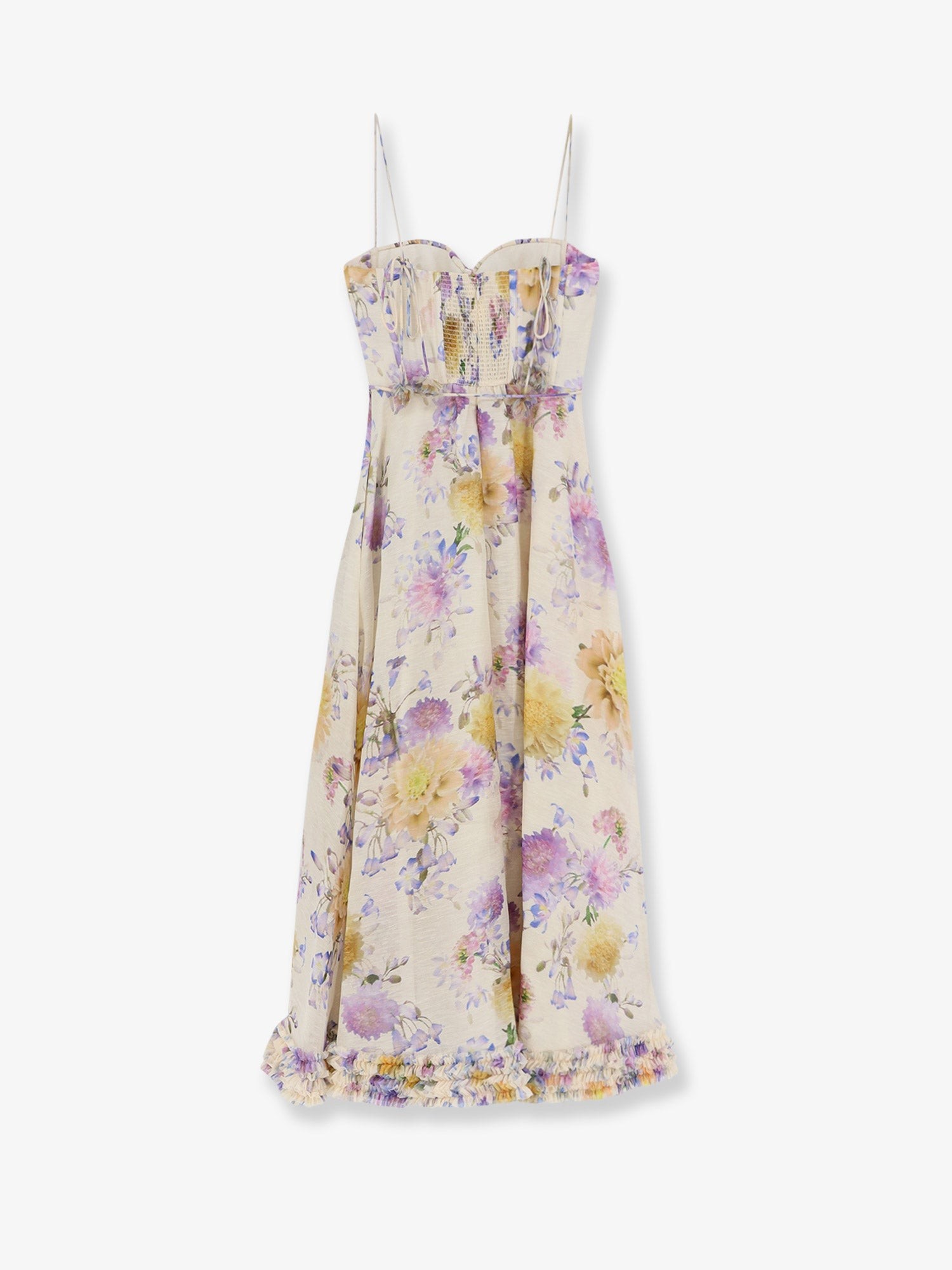 Luna silk and linen blend midi dress - Image 2