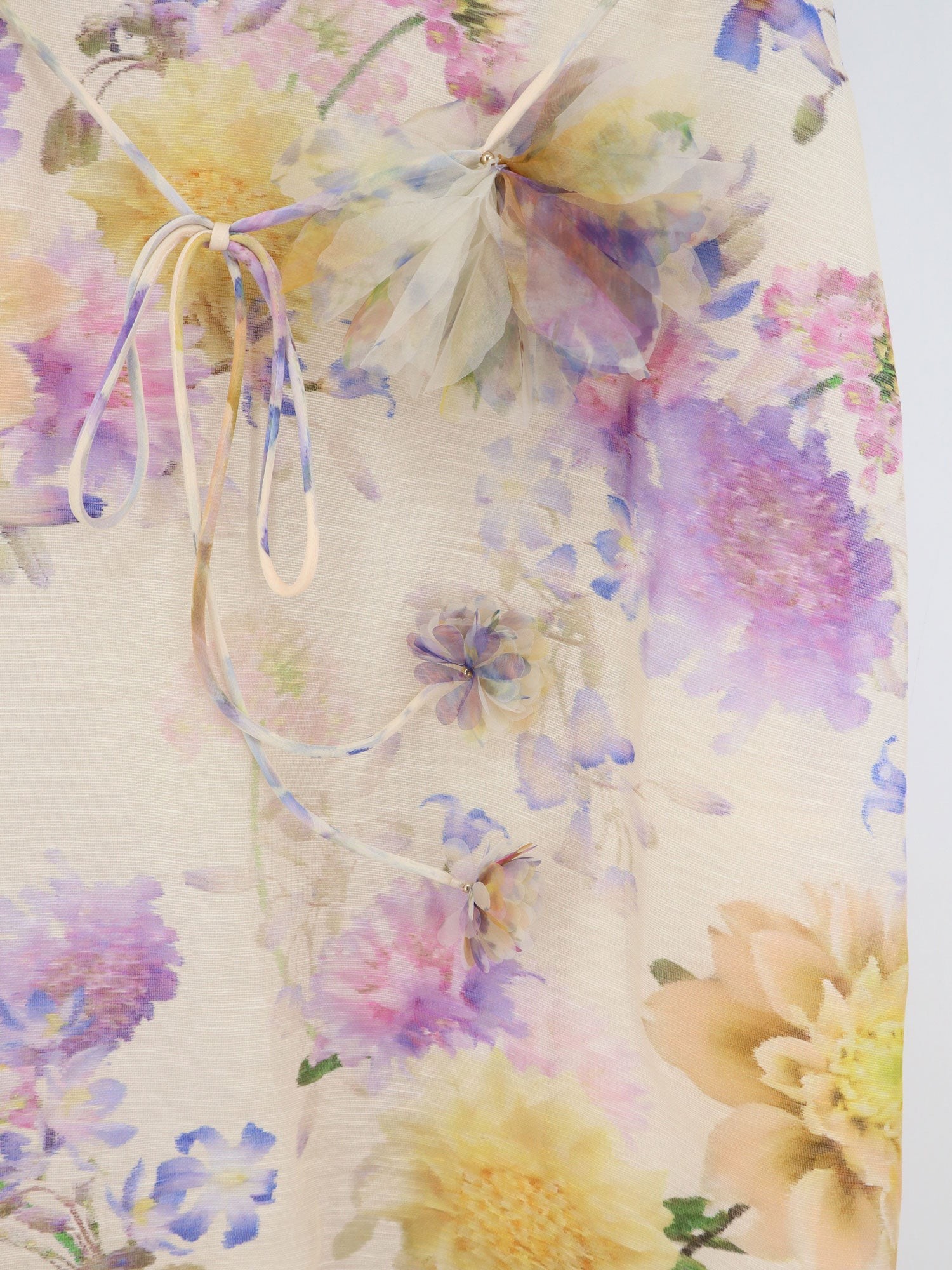 Luna silk and linen blend midi dress - Image 3