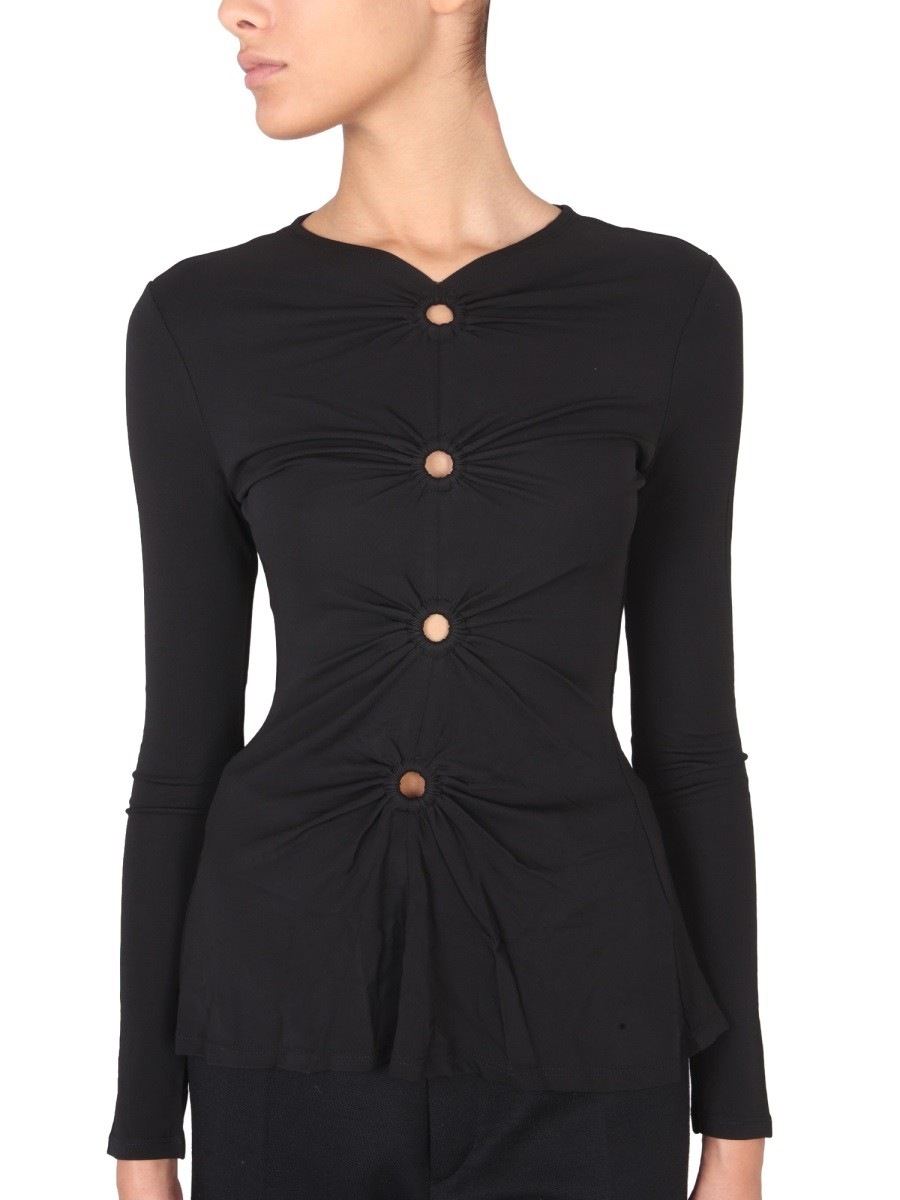 PROENZA SCHOULER WHITE LABEL - MATTE CREPE TOP - Image 4